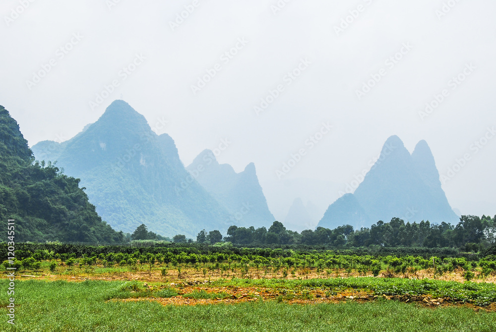 Fototapeta premium River and mountains scenery
