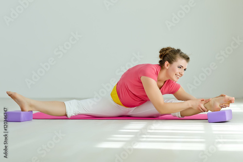 Yoga woman in studio 
