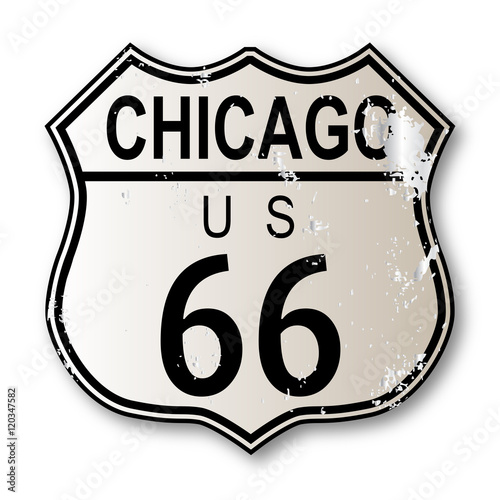 Chicago Route 66 Highway Sign