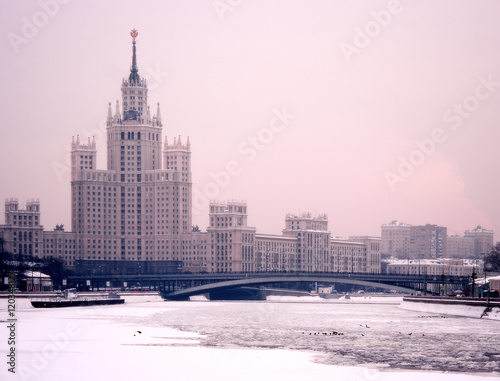 Moscow winter twilight