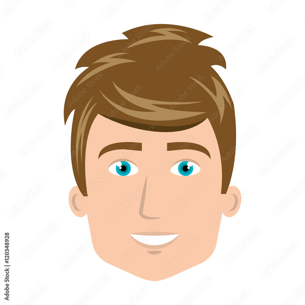 avatar man smiling cartoon. male person user. vector illustration avatar man smiling cartoon. male person user. vector illustration