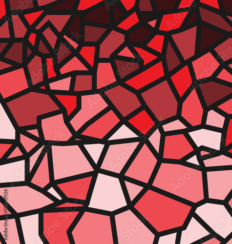 Red Trencadis Pattern