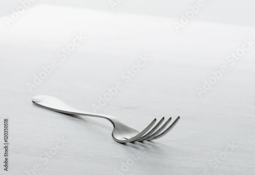 fork on grey table