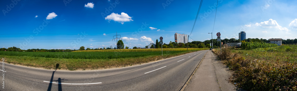 Fasanenhof Landscape Apartment Houses Road City Stuttgart