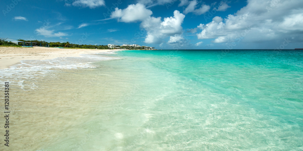 Anguilla beach, caribbean sea - obrazy, fototapety, plakaty 