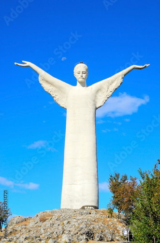 the statue of Christ the Redeemer, second in size to the Corcovado Christ in Rio de Janeiro, the satua measuring 21 meters  photo