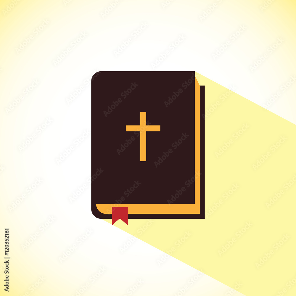 Obraz premium Holy Bible with long shadow