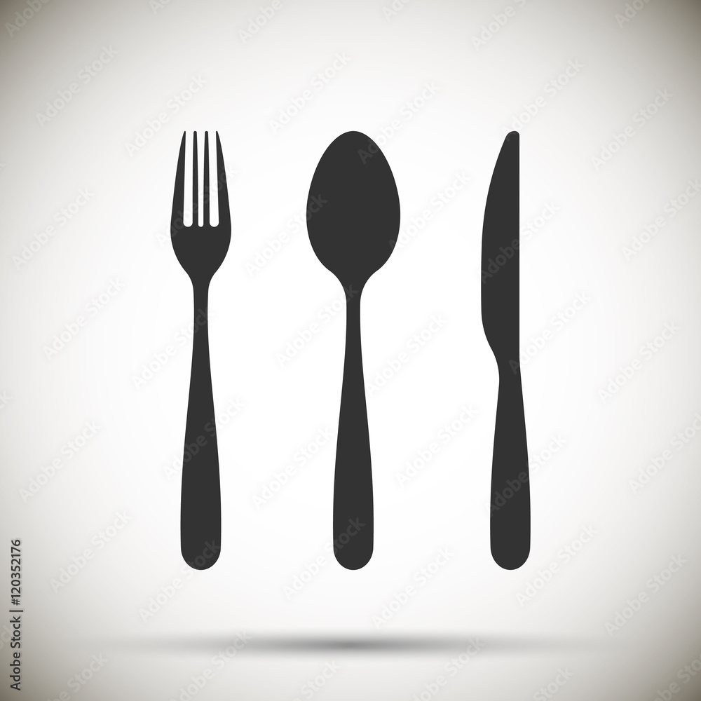fork, spoon, knife icon fork, spoon, knife icon