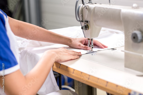 Seamstress sewing photo