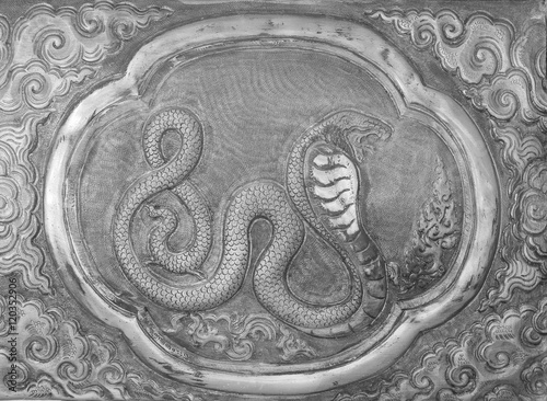 Engraving of the silver value, Zodiac symbol of thai traditional