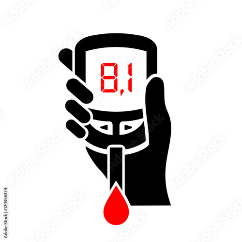 High level blood sugar vector icon