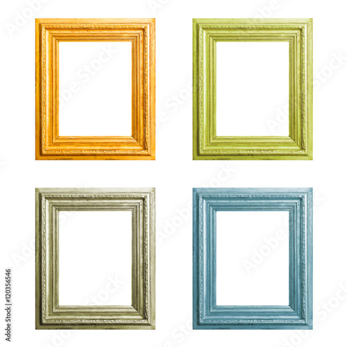 Old wooden frames set