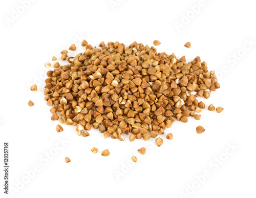 buckwheat groats isolated on white