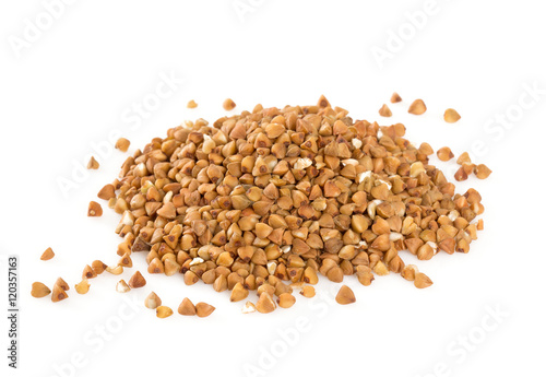 buckwheat groats isolated on white