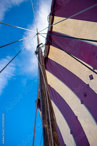 Viking ship sailing