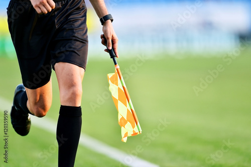 Fotografie Assistant referee during soccer match