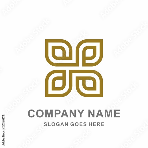 Geometric Circular Square Outline Morocco Ornament Decoration Vector Logo Design Template