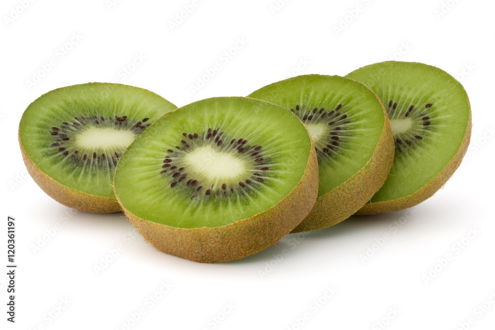 Fototapeta premium sliced Kiwi fruit isolated on white background cutout