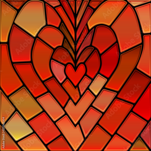 abstract vector stained-glass mosaic background