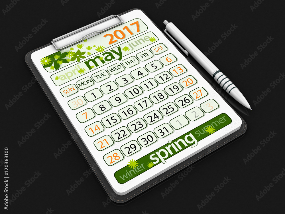 Clipboard with may 2017. Image with clipping path
Clipboard with may 2017. Image with clipping path