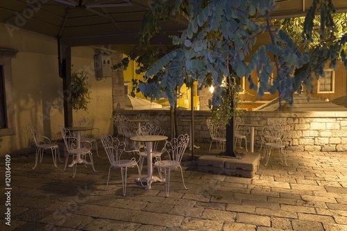  Little vintage cafe bar at night