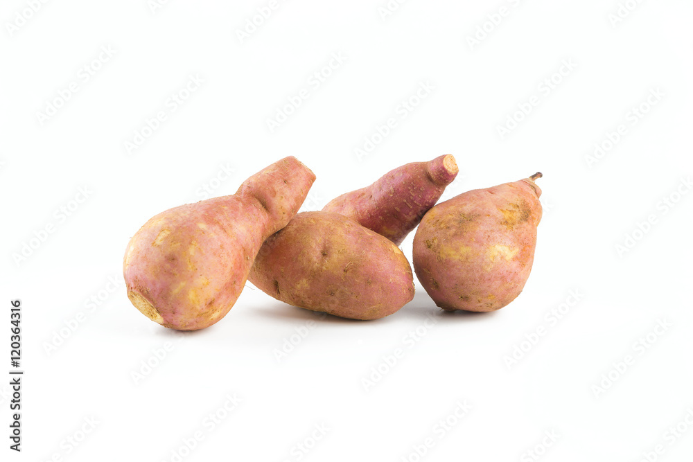 Sweet potato on white background Sweet potato on white background