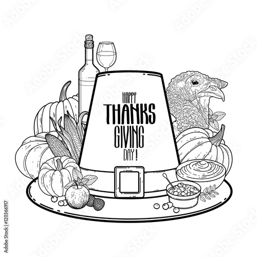Graphic Thanksgiving day hat