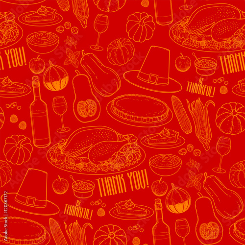 Graphic Thanksgiving day pattern
