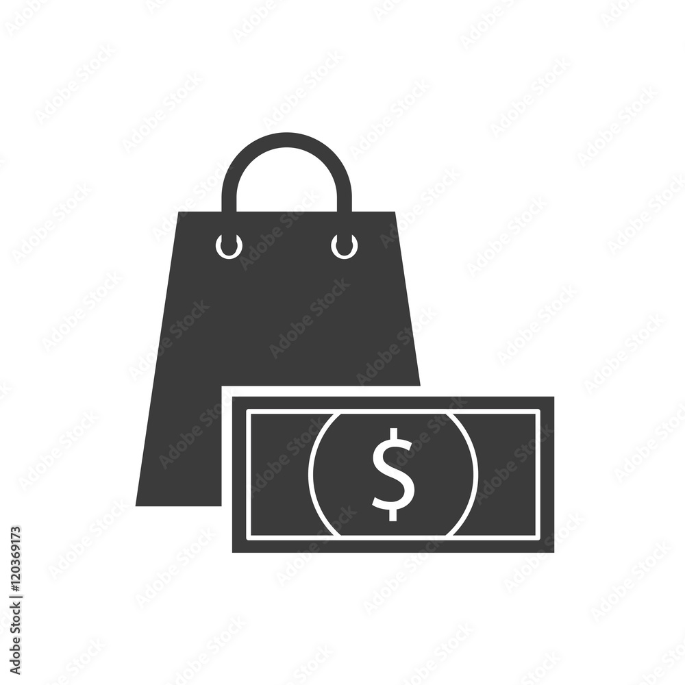 shopping bag finance icon vector illustration design shopping bag finance icon vector illustration design