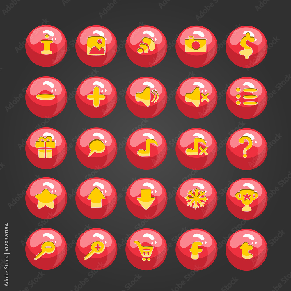 Big set of vector button for game design-5 Big set of vector button for game design-5