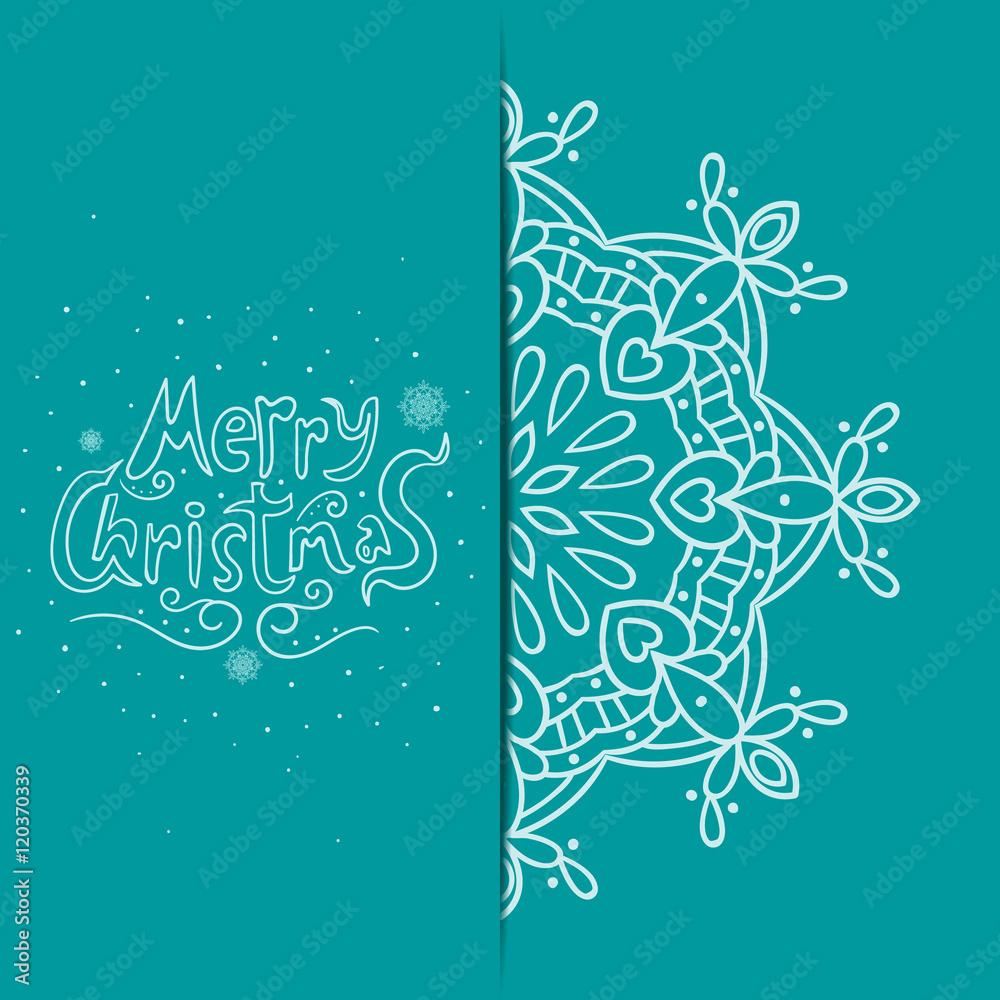 Greeting card with snowflakes-2