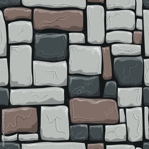Seamless pattern with decorative stones
