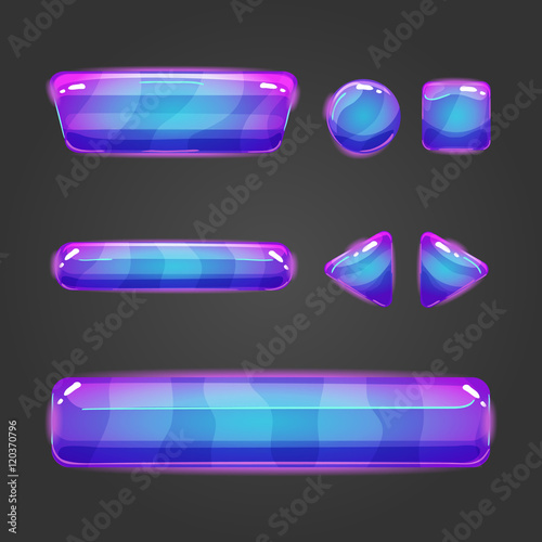 Set of vector button for game design - 8