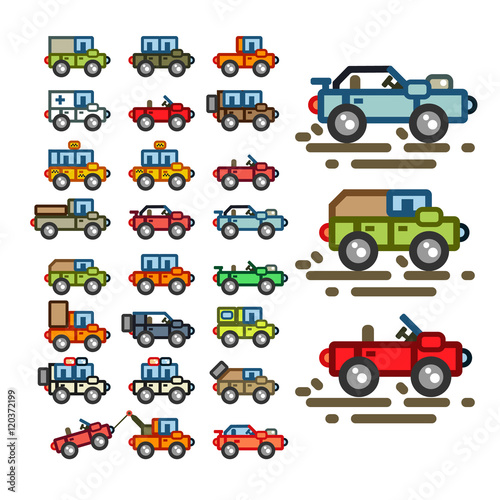 Flat cars for game application
