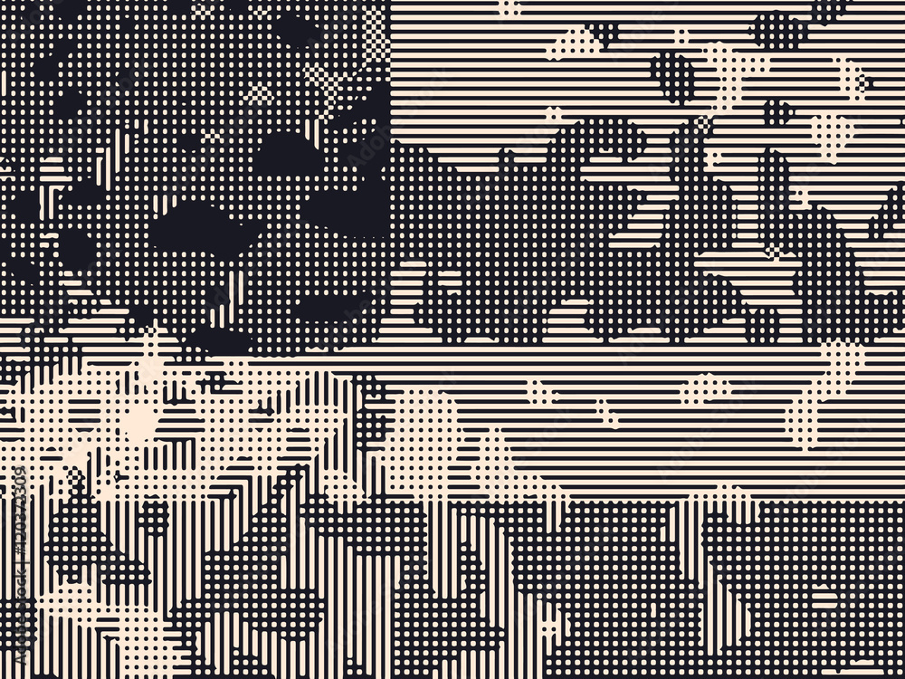 Fototapeta premium Abstract grunge vector background. Monochrome raster composition of irregular graphic elements.