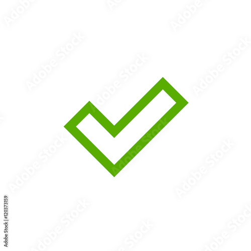 Free Download Tick sign element. Green checkmark icon isolated on white background. Simple mark graphic design. OK button for vote, decision, web. Symbol of correct, check, approved. Vector illustration - GFXLoad