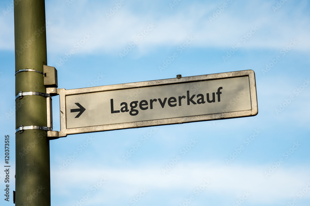 Fototapeta premium Schild 67 - Lagerverkauf