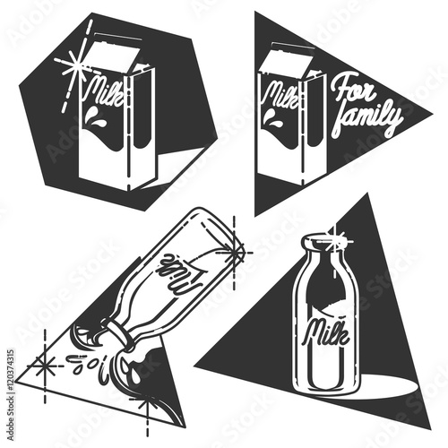 Vintage Milk emblems