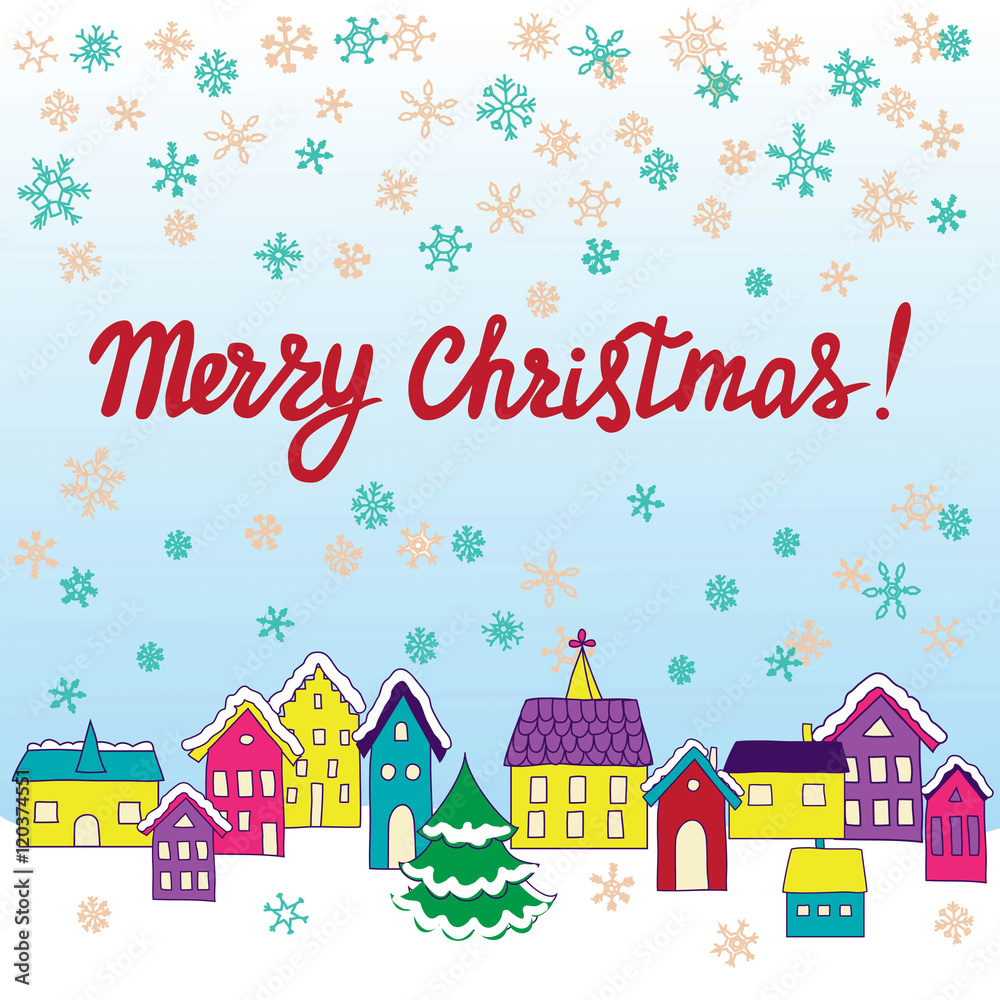 Template for Christmas card. Template for Christmas card.
