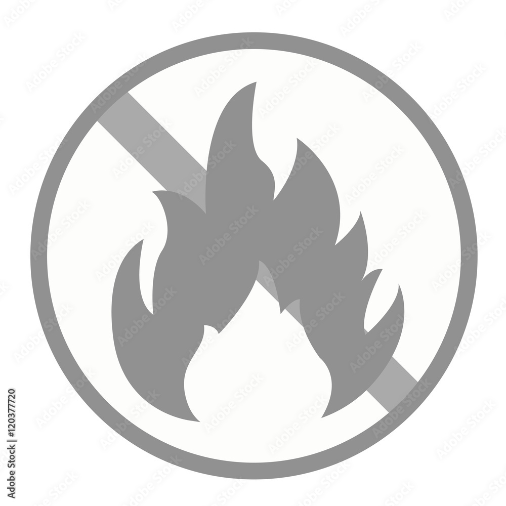 Graues Verbot Schild Feuer Graues Verbot Schild Feuer
