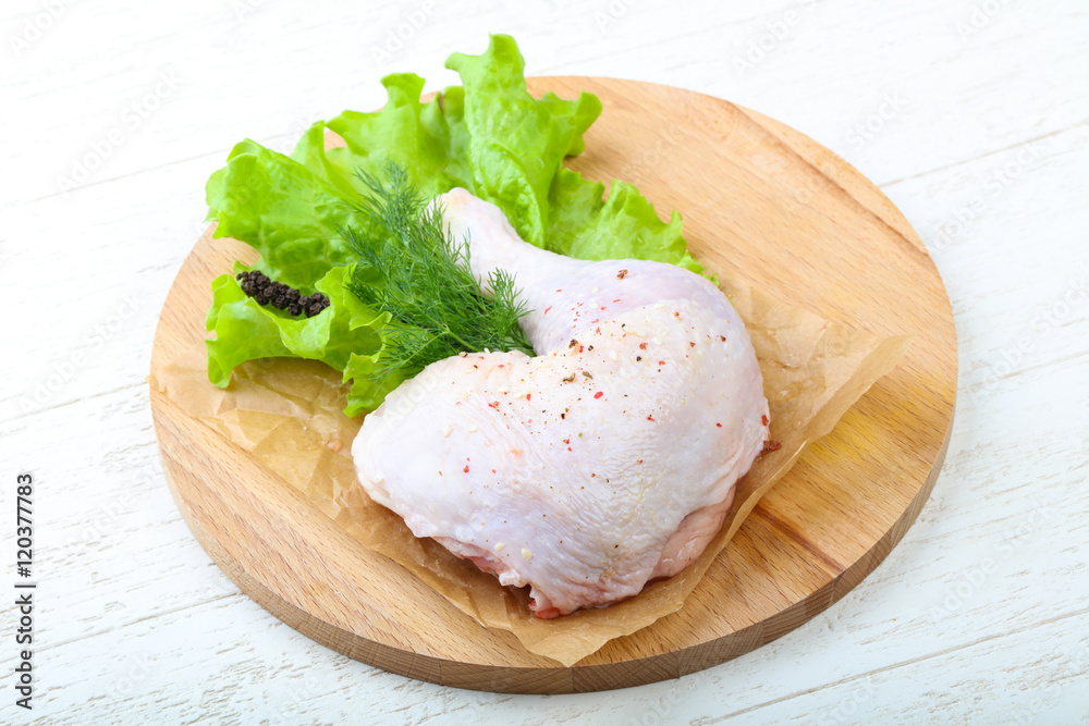 Raw chicken leg Raw chicken leg
