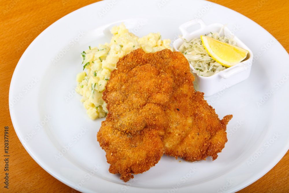 Czech cuisine - schnitzel Czech cuisine - schnitzel