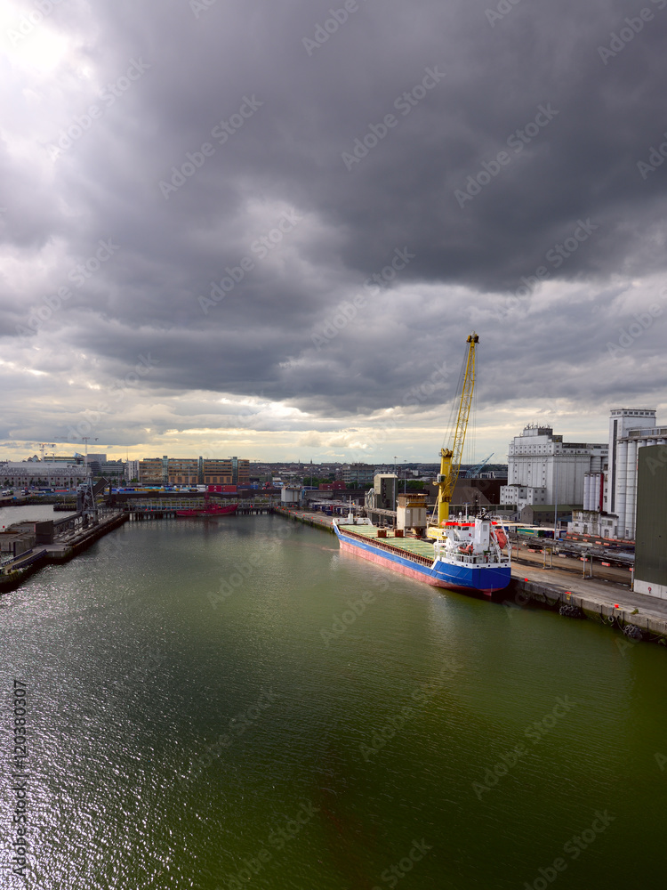 Cargo port. Dublin terminal