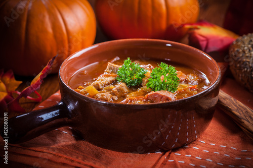 Gourmet hearty goulash soup