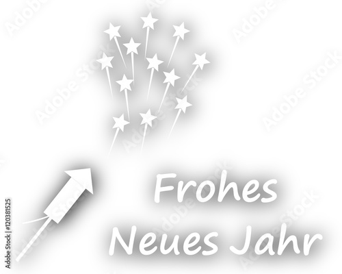 Frohes Neues Jahr mit Feuerwerk