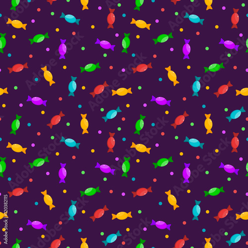 Candy toffee seamless pattern design