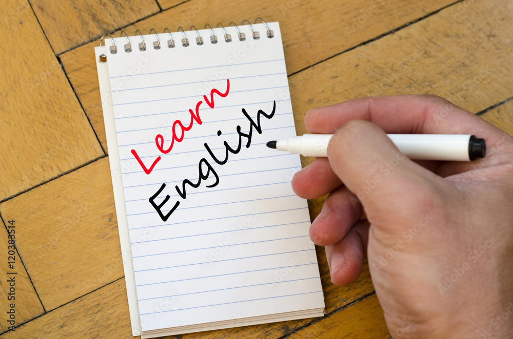 Learn english text concept Learn english text concept