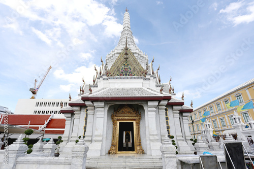 The City Pillar Shrine of Bangkok on the background blue sky. © meepoohyaphoto