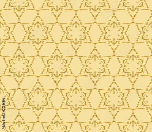 Abstract Vector seamless pattern with abstract floral and leave style.