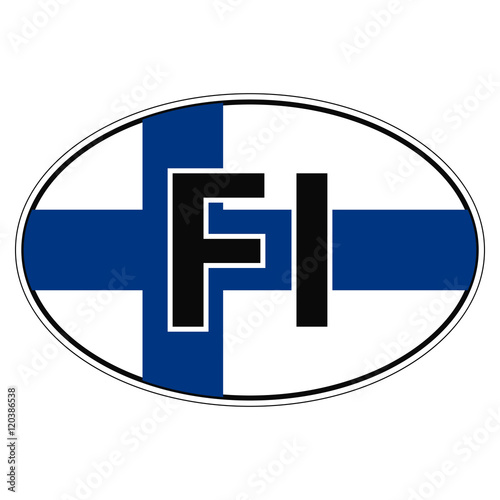 Sticker on car oval, ellips...